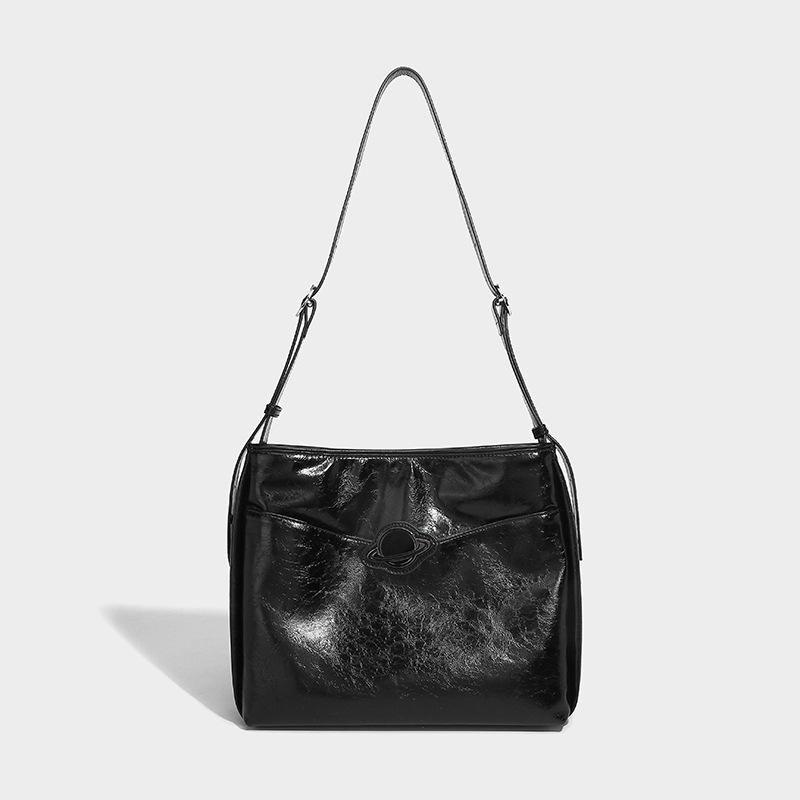 

Новинка 2024 года, женская сумка через плечо, косая сумка, женская сумка через плечо, повседневная, универсальная, модная, большая вместительная сумка-тоут для женщин чёрный