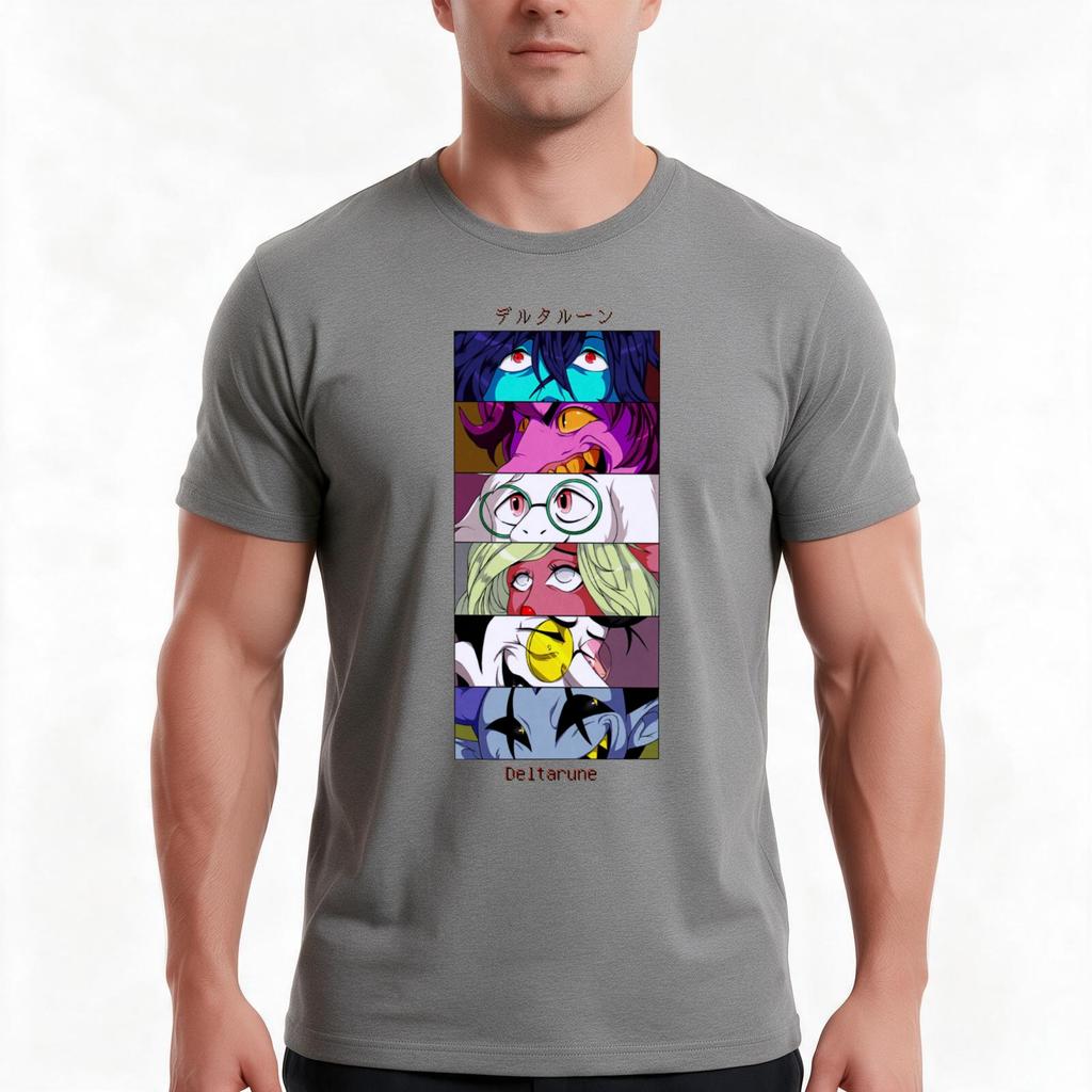Eyes Of Deltarune Tshirt Summer Casual Cotton Tee Oversized Streetwear Tops Vintage Graphic Print Loose Fit Short Sleeve