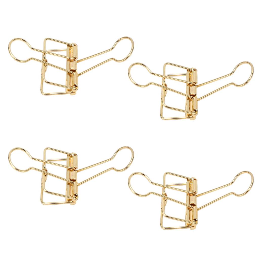 50Pcs Binder Clips 32mm Metal Strong Clamping Force Hollow Paper Binder Clips for Office School