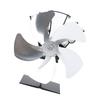 Heat Powered Stove Fan 5 Blade Aluminum Alloy Vertical Thermal Powered Fireplace Fan with