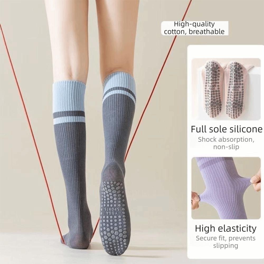 Professional Anti-slip Yoga Socks Deodorizing Grip Sport Stockings Compression Fit Silicone Training Socks Pilates Training