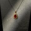2026 Non-fading Jewelry Pigeon Blood Red Ruby Women's Fashion Light Luxury Jewelry Set Three-piece Set