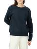 Champion Basic Long Sleeve Crew Neck Sweatshirt with Size M Women's One-Point Logo, Navy, (CWSW054Z)