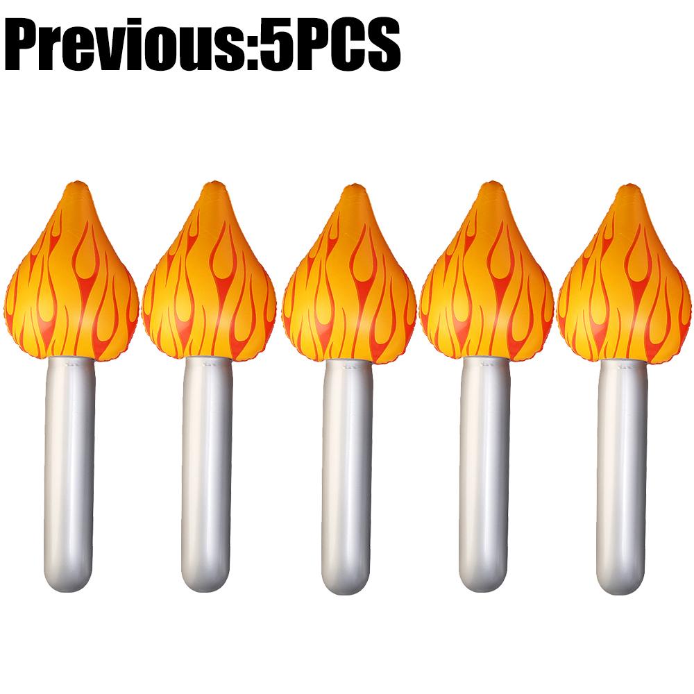10/5/1Pcs Inflatable Torch Flame Toy Balloon Carnival Prizes Kids Theme Photo Props Sports Game Events Cheering Thunder Sticks