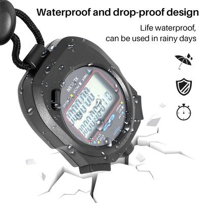 Digitale Stoppuhr Elektronische Digitale Sport-Stoppuhr Timer Wasserdicht Rutschfest Schiedsrichter-Timer für Wettkampfspiel