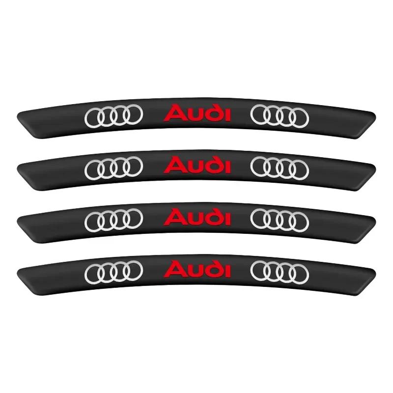 2026 4pcs Aluminum Wheel Rims Racing Stickers Badge Auto Decor Car Styling For AQ4 A5 A3 A4 A6 A7 A8 Q2 Q7 Q3 Q5 Q8 B5 B6 B7 B8 B9