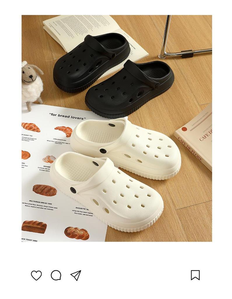 Crocs Women's Fashion Slip-Resistant Sandals with Soft Soles, Breathable, Versatile Two-Wear, Closed-Toe Design.