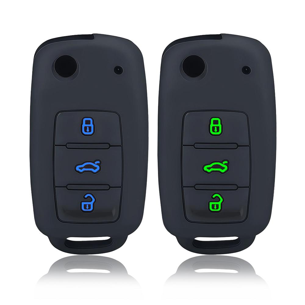 Silicone Car Key Cover Case Holder Shell For Vw Volkswagen Polo Tiguan Passat B5 B6 B7 Golf 4 5 6 Mk6 Jetta Lavida Accessories