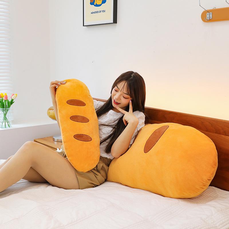Long Body Bread Simulation Plush Pillow Doll for Sleeping