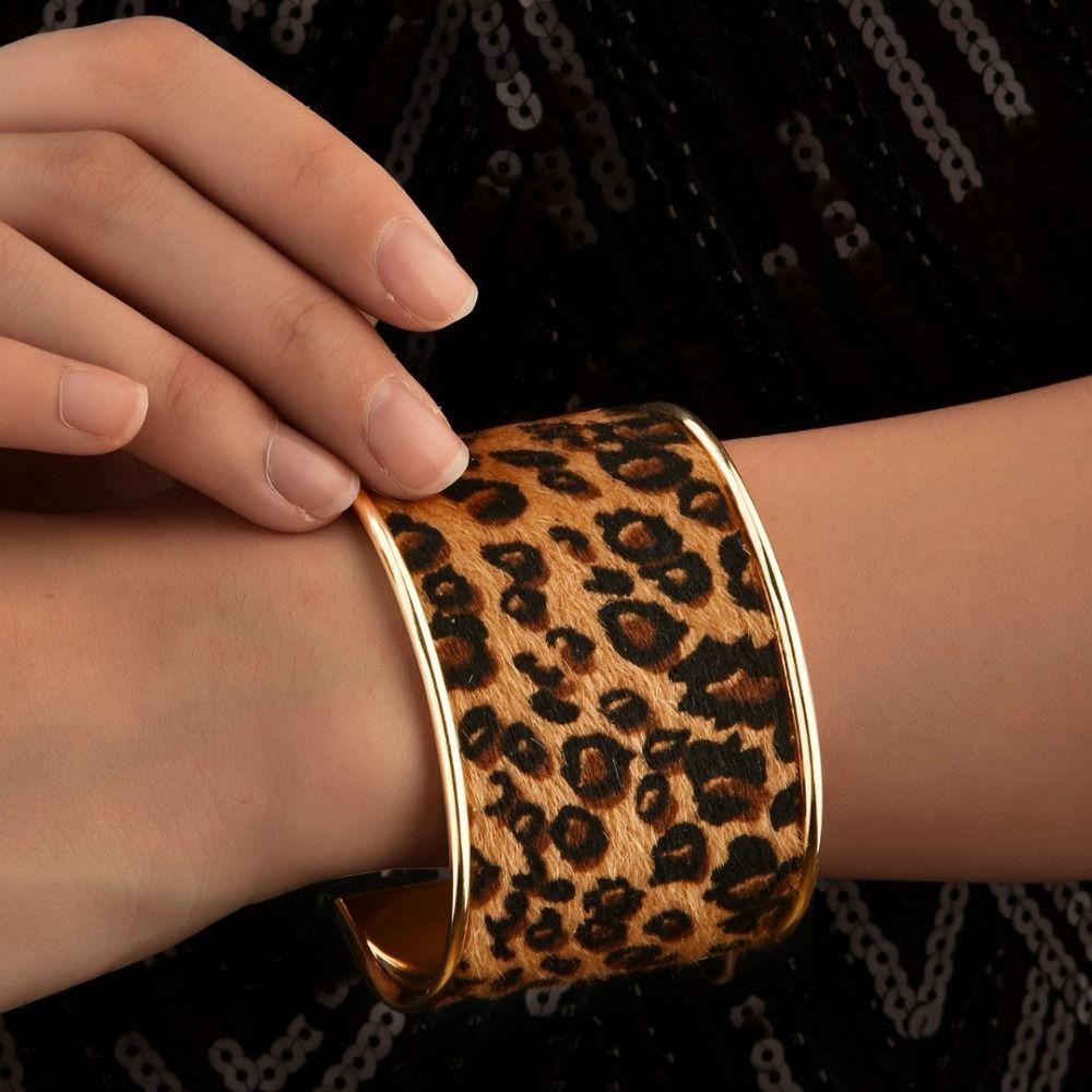Europe American Style Wide Flocking Open Bangle Minority Design Exaggerated Bracelet  Girls