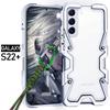 Zimon Armor Metal Aluminum Phone Bumper For Samsung Galaxy S24 S23 S26 S25+ Ultra FE Cover Mechanical Purely Handmade Skull Case