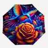 1pc Colorful Hummingbird Floral Illustration Umbrella with Plastic Handle,Suitable for All Seasons Home Travel Outdoor UmbrellaB1642
