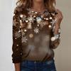 Long Sleeve Shirts For Women Cute Print Graphic Tees Blouses Casual Plus Size Basic Tops Pullover