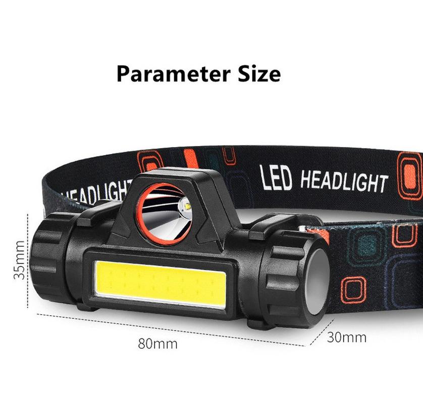 New Led Headlight Charging Waterproof Astigmatism Cob Headlight Outdoor Camping Multifunctional Headlights