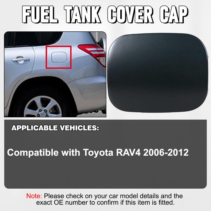 Unpainted Black Fuel Gas Tank Filler Door Lid Cover Flap Cap Metal for Toyota RAV4 2006 2007 2008 2009 2010-2012 77350-42070