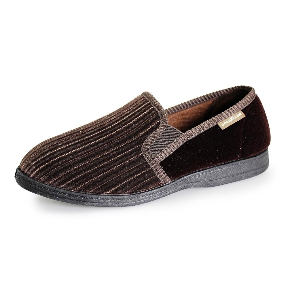 Goodyear Mens Calder Pinstripe Slippers