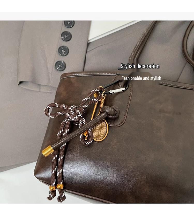 2024 Autumn/Winter Women's High-End Retro Large Capacity Shoulder Tote Handbag