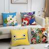 Soft Cartoon Pillow Case for Watch Sofa y-Yo-Kai Living Room Cate Home Office Decor Protective Covers Without Pillow-Insert