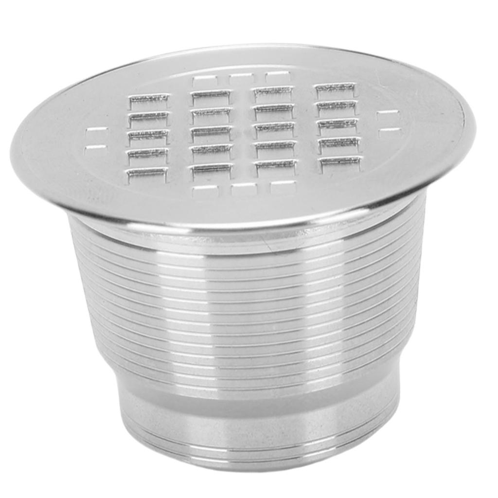 Capsula per Caffè Riutilizzabile Pod in Acciaio Inossidabile 304 Capsula per Caffè Ricaricabile con Spazzolino e Cucchiaino per Macchina da Caffè