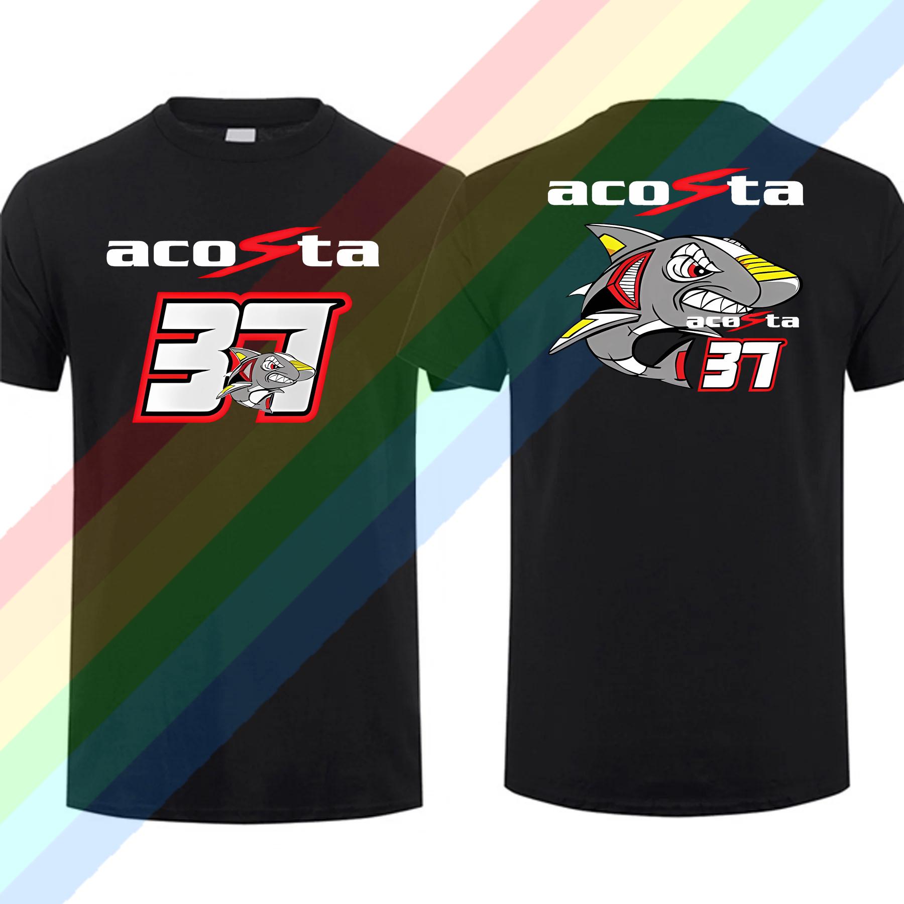

2025 New Pedro Acosta 37 Shark GP Race T-Shirt Men Short Sleeve Adventure Casual White Hip Hop Motorcycle Tee Moto S
