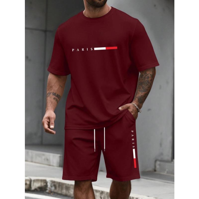 Men's Tracksuit  Man Clothing Summer T-shirt
