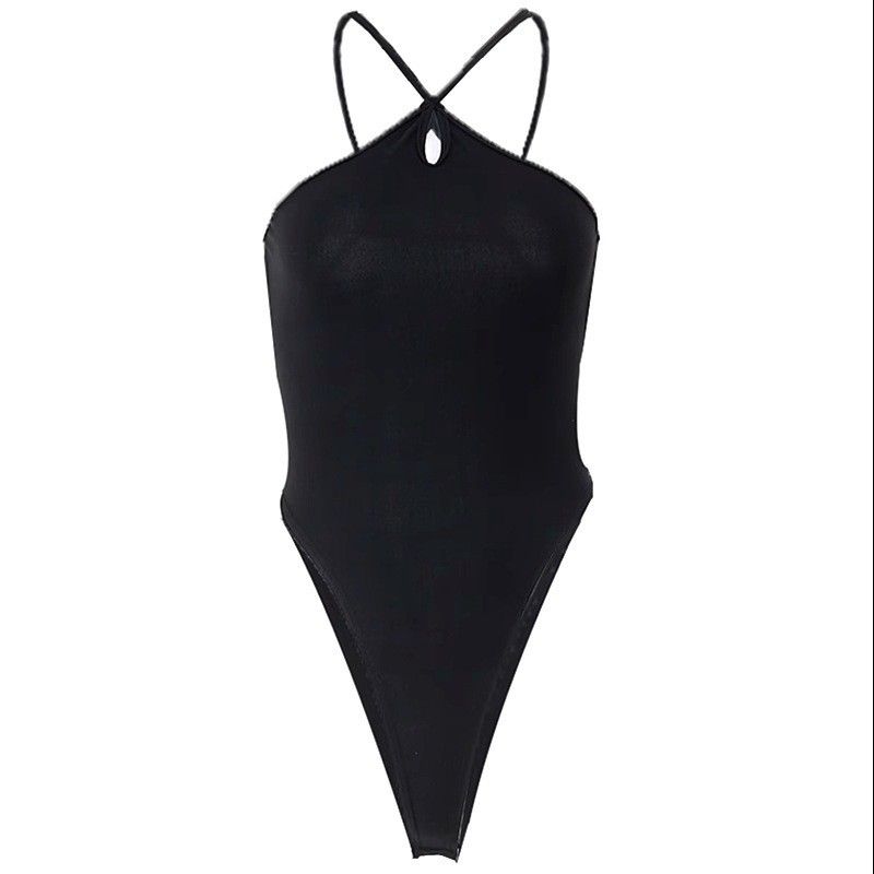 Fashion Style Fashion Sexy Sexy Collarless Tops Summer Hot Selling Women's Wear Open Back Cross Strap Jumpsuit for Women