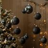 4/6Pcs 6/8/10cm Black Christmas Ball PVC Christmas Home Decoration  Shopping Mall