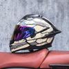 DOT Full Helmet Double Mirror Helmet Men's Four-season Universal Hard Hat Female Knight Locomotive Double Lens