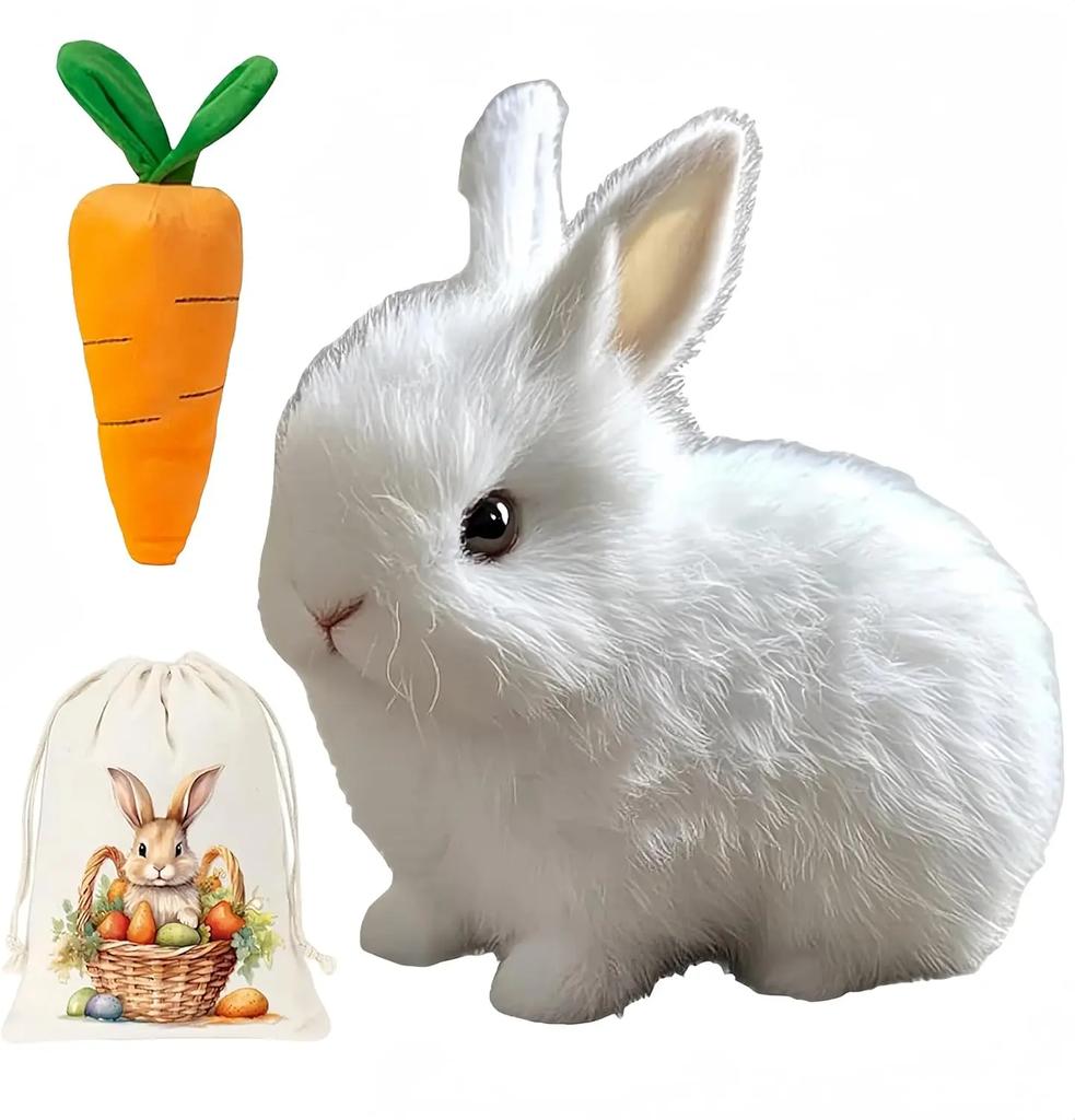 My Realistic Bunny Toy Lifelike Moving Rabbit Interactive Stuffed Animal Perfect Gift For Kids Realistic Bunny Toys