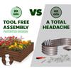 Galvanized Raised Garden Beds Outdoor 8×4×1 ft Planter for Gardening Vegetables Flowers Dark Wood Grain Large Metal Garden Box