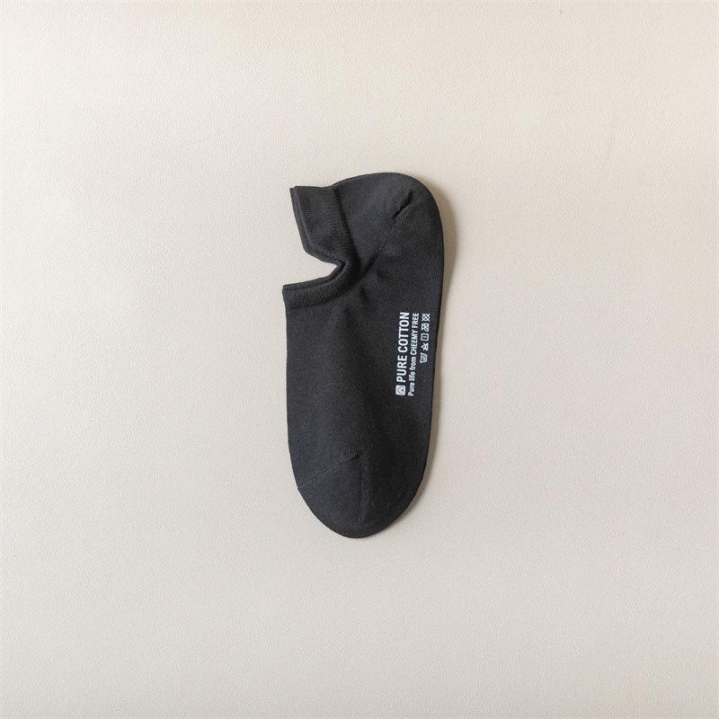 

Women s All-cotton Versatile Boat Socks That Won t Fall Off and Pure Cotton Short Socks for Spring and Summer, Shallow and Thin Sports Invisible Socks 1 pair чорний