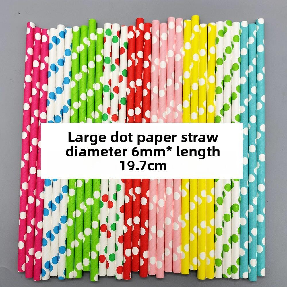 Degradable Striped Paper Drinking Straws For Parties And Creative Beverage Serving