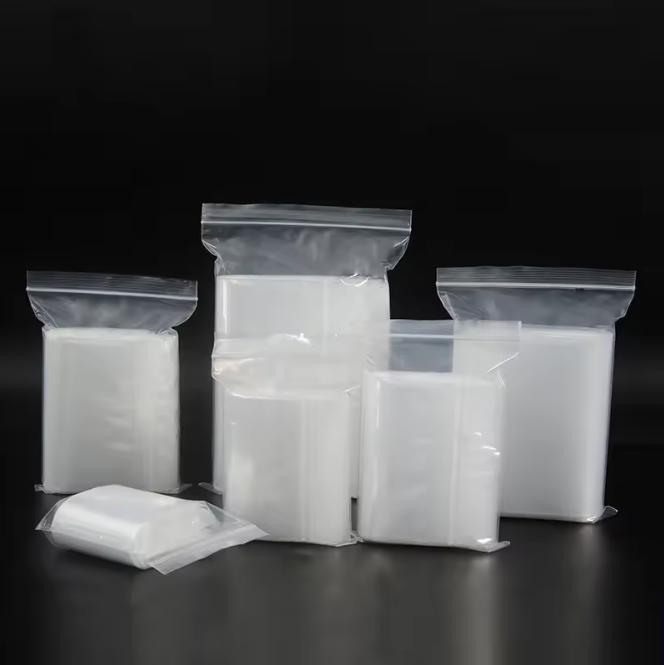 Stobag clear resealable small zipper bag assorted sizes with free colorful waterproof labels gift packaging bags for sweets