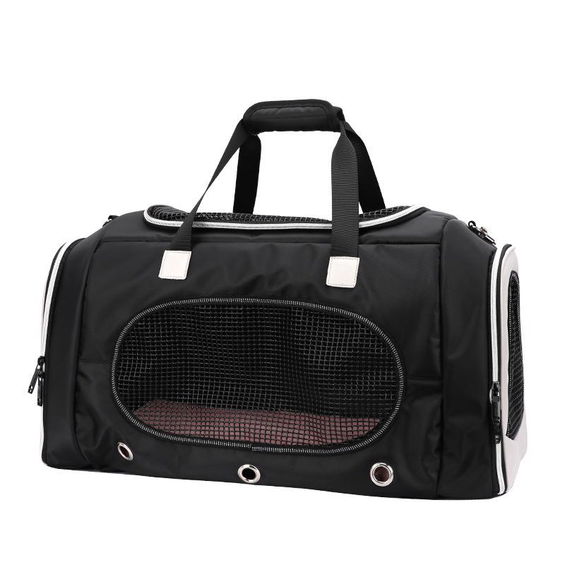 WPOLE Wolf Pet Carrier: Semi-Covered Outdoor Large Capacity for Cats & Dogs серый