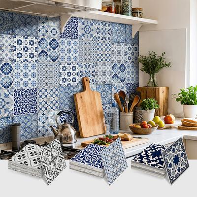 24Pcs European Style Peel-and-stick Wall Decals, Living Room and Kitchen Splashbacks, Bedroom Home Decor Wall Decals