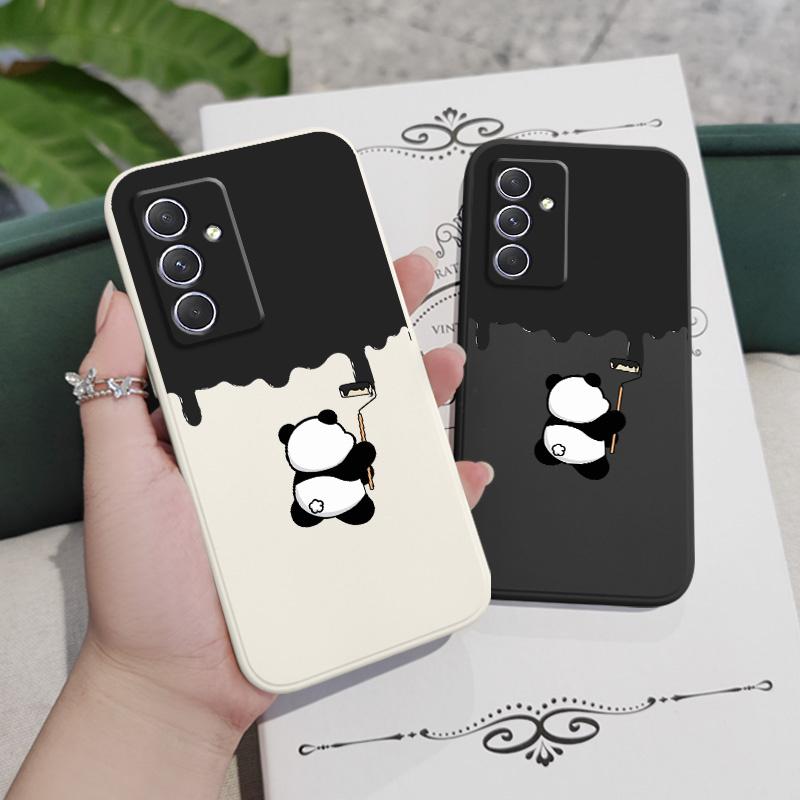 Paint Panda Phone Case For Samsung Galaxy A55 A35 A25 A15 A05 A05S A54 A34 A24 A14 A04 A04S A04E 4G 5G Cover