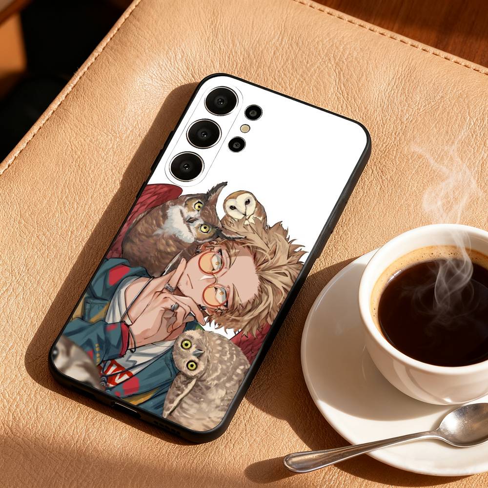 Hawks BNHA M-MHA Phone Case For Samsung S26,S25,24,23,22,30,21,10,9,Ultra,Plus,Lite,FE Soft Black Case