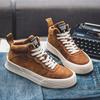 Fashion Hot Selling Men's High-top Shoes Autumn Winter Thick Soled Wear-resistant Men's Outdoor Hiking Shoes Casual Lace Up Sports Shoes