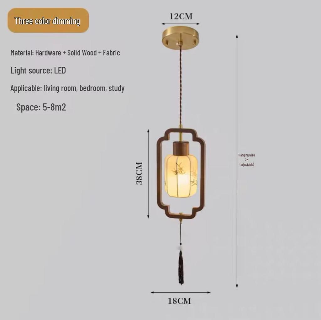 Song Dynasty Aesthetic Pendant Lamp for Living Room: Vintage New Chinese Style for Bedroom, Bar Counter, or Hallway