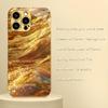 Gold textured electroplated glass phone case suitable for iPhone 17 16 15 14 13 12 11 Pro/Max/Plus shockproof back cover