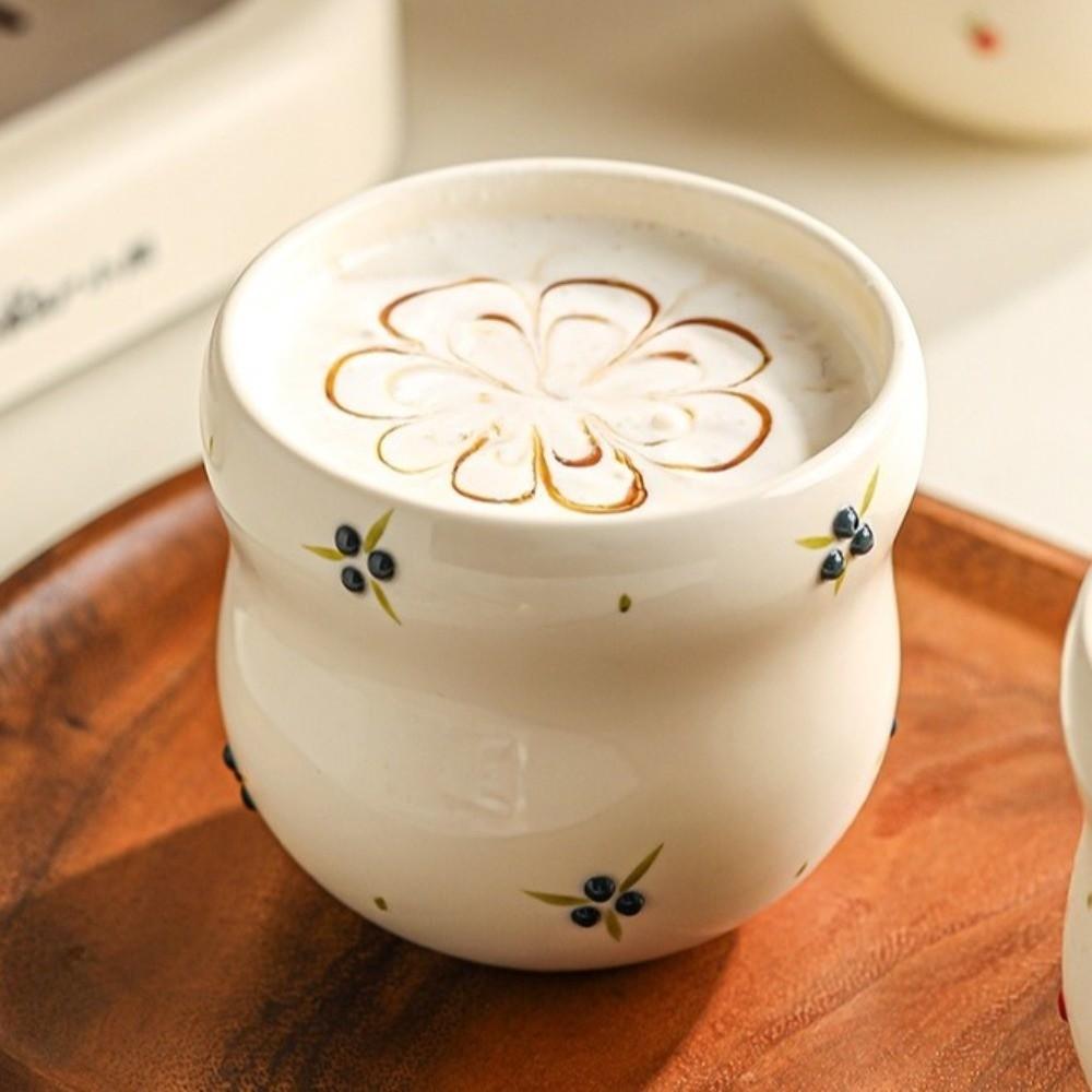 Hand-painted Coffee Cup Embossed Fruit Water Cup Creative Tea Cup Gift Giving