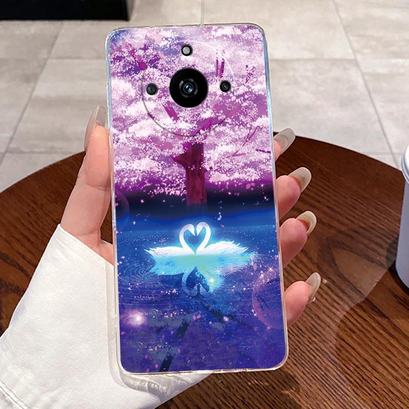 Phone Case For Realme 11 Pro+ Plus 5G RMX3740 RMX3741 / Realme 11 Pro RMX3771 Aesthetic Cute Cat Cover Transparent Soft TPU Case