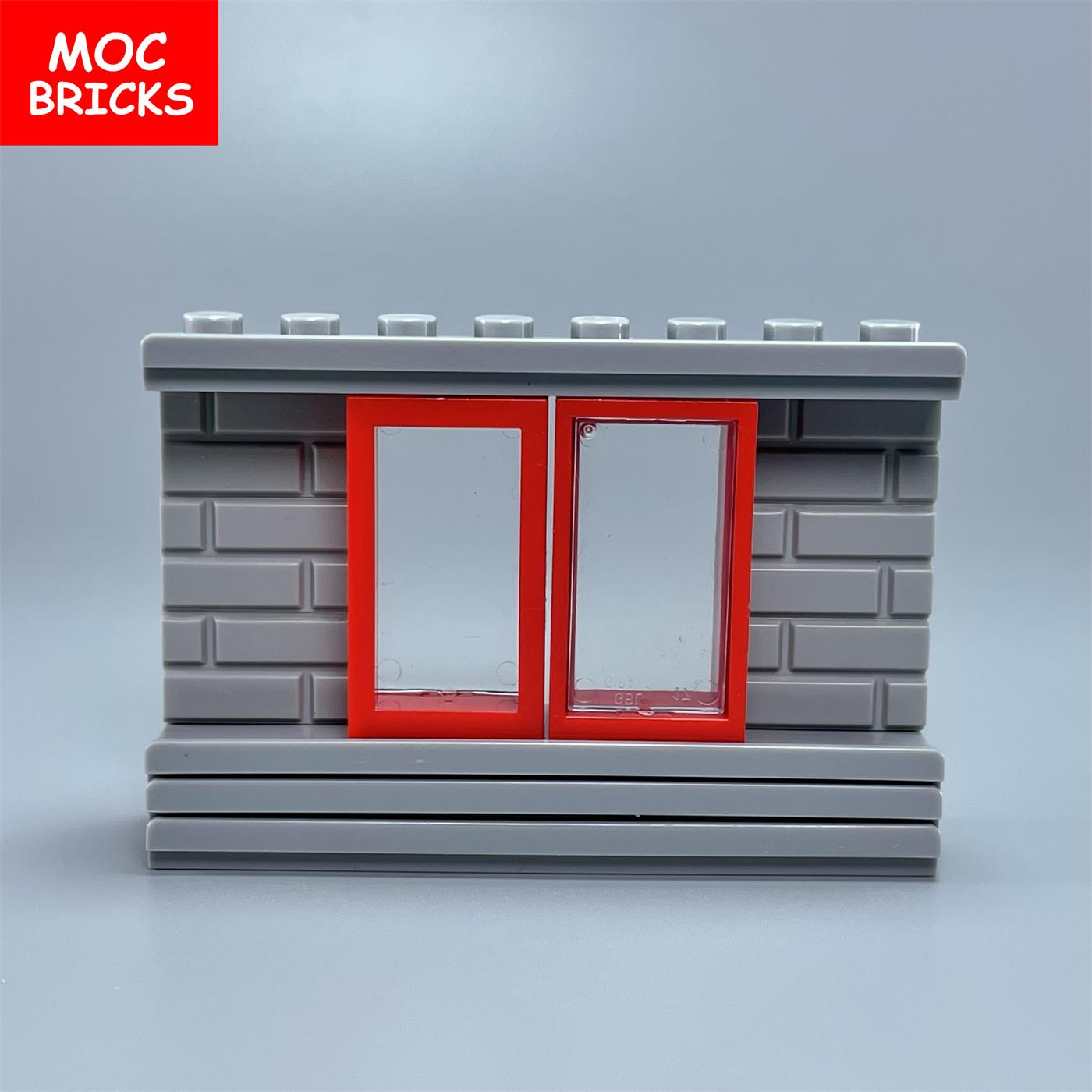 

Set MOC Bricks Sliding Window 1X2X3 For Building Blocks Compatible 60593 60602 30586 Assembles Particles Children s Toys