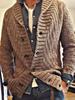 2025 Autumn/Winter Men's Retro Lapel Knit Cardigan - European and American Style