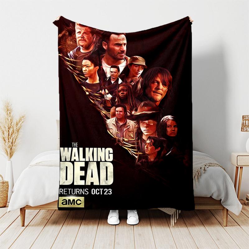 1pc Blanket The Walking Dead Daryl Dixon2 Print Design, Lightweight Blanket for Sofa, Bed- Soft &Warm, Gift for All Seasons like Christmas, Halloween