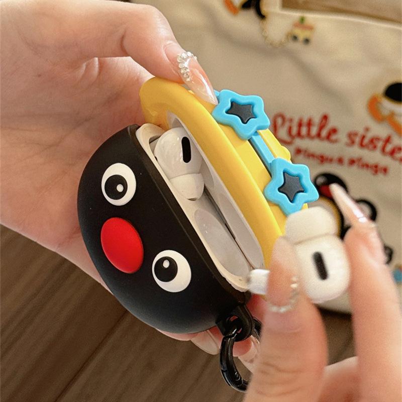 Star hat penguin for AirPods 1 generation protective case cute 1st generation pro1 apple bluetooth headset case