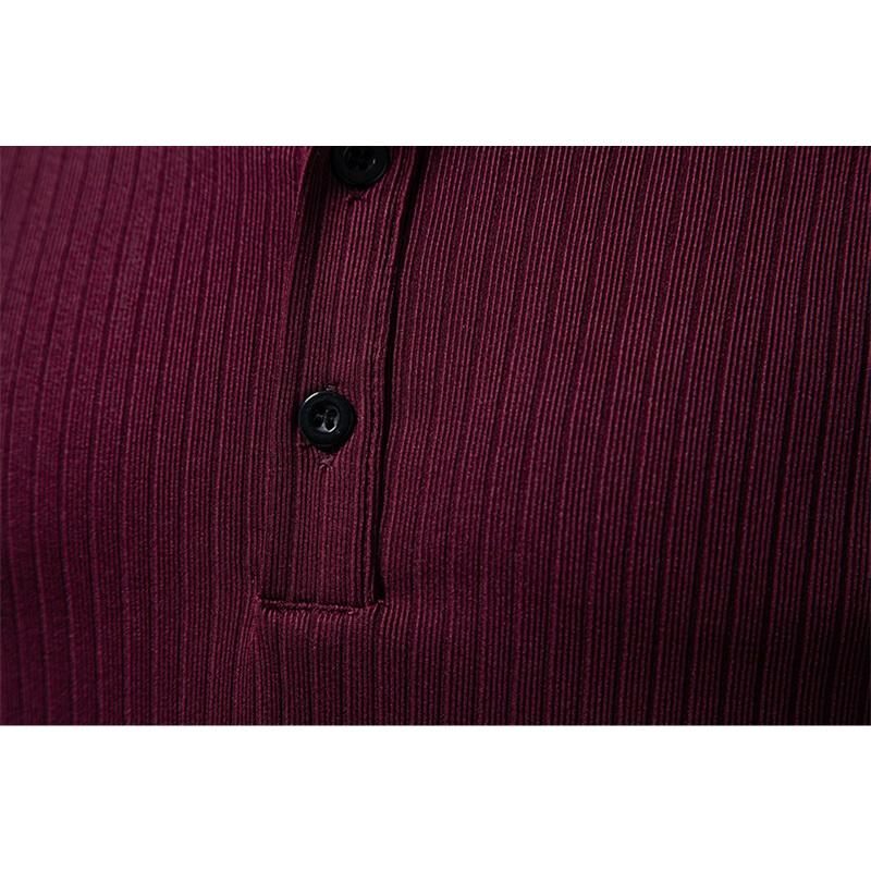 Summer European and American Casual Men's Short Sleeved T-shirt Button Henry Neck Pit Striped T Shirts Male Solid Color Top Tees