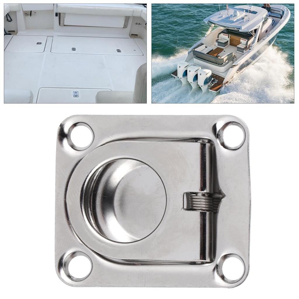 Bootsluken-Zugringgriffe, 304 Edelstahl, hohe Härte, für Yachten, 44 x 38 mm, 1,7 x 1,5 Zoll