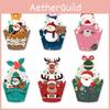 Christmas Cake Embellishment Set Paper Flags With Insert Cards For Festive Decor