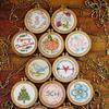 Kali   10x Mini Embroidery Hoops Ring Wooden Hand Crafts Cross Stitch Frame Tools